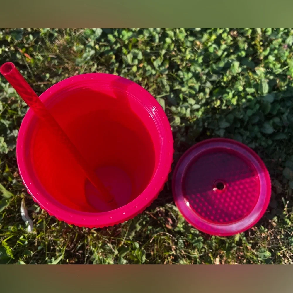 NEW 2021 Starbucks Hot Pink Studded Cold Cup 24oz Tumbler